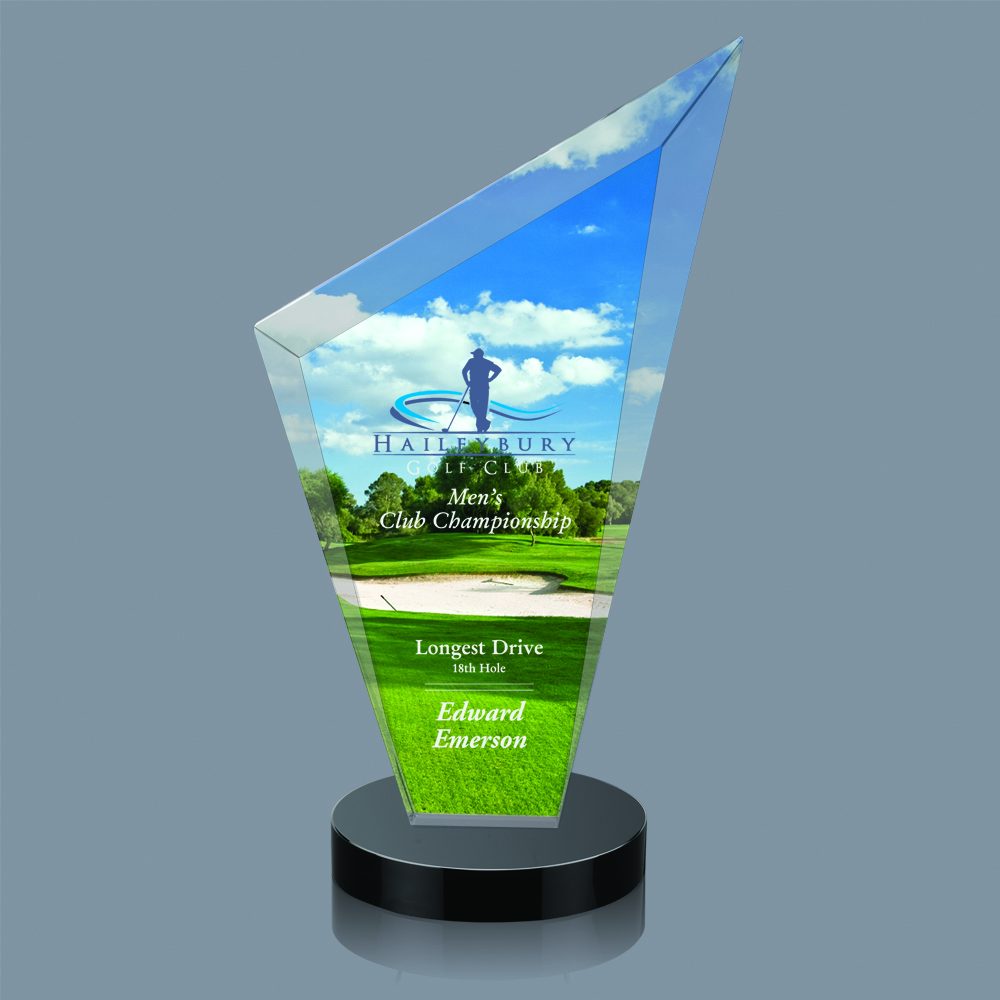 Golf tournament peak crystal award