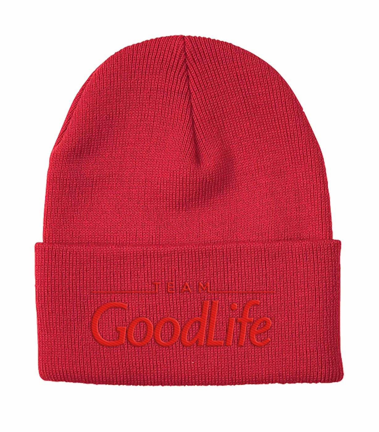 Red GoodLife knit cuff toque